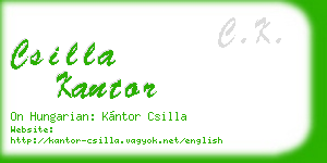 csilla kantor business card